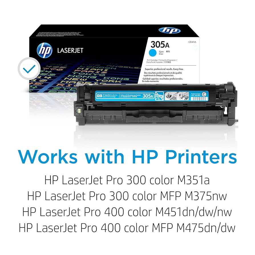 HP 305A　２本 Amazon.com: HP 305A Cyan Toner Cartridge for HP Printers