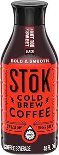 SToK Not Too Sweet Black Cold Brew Coffee, Ready to Drink Bottled Coffee, 48 fl oz