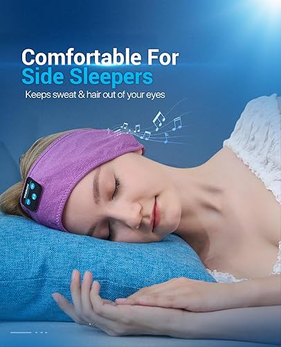 Miniatura 5 de Voerou - Auriculares de diadema inalámbricos con Bluetooth para dormir, entrenamiento, yoga, insomnio, viajes, meditación