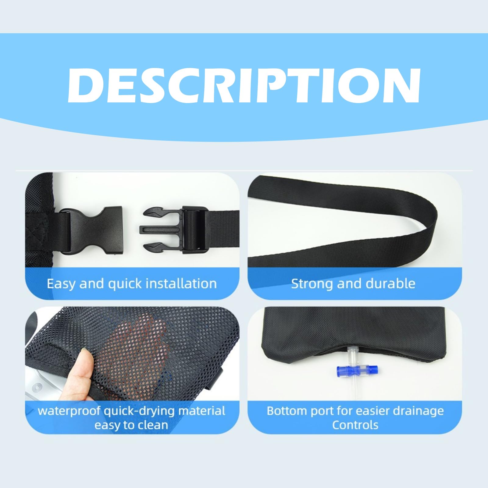 Bolsas para catéter universal, soporte elástico y versátil para catéter de pierna, bolsas de orina para llevar, correa de hombro ajustable y abertura invisible, usable y discreta (Negro)