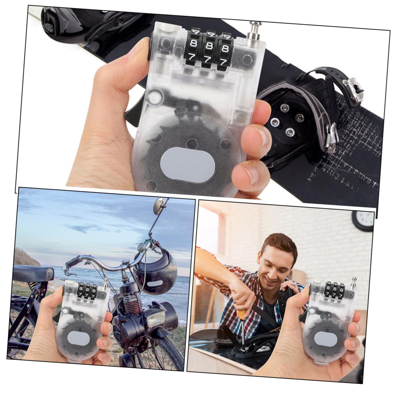 BESPORTBLE 12pièces Anti- Ski Lock Avec Câble Rétractable Plastique Verrouillage Sécurisé Pour Snowboard Et Vélo Accessoire De Sécurité Pour Activités Extérieures