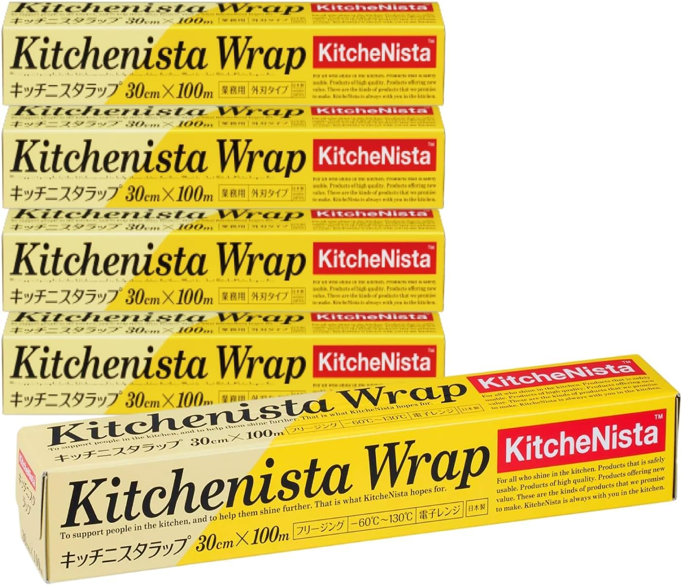 Amazon.co.jp: KitchenNista(キッチニスタ) ラップ業務用 30cm×100m ×5