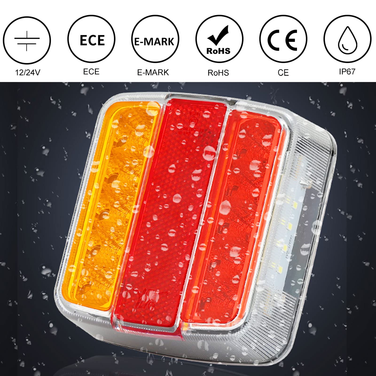 DARKGUARD LED Anhänger Rückleuchten 12V 24V Rück Produktbild-Vorschau 3