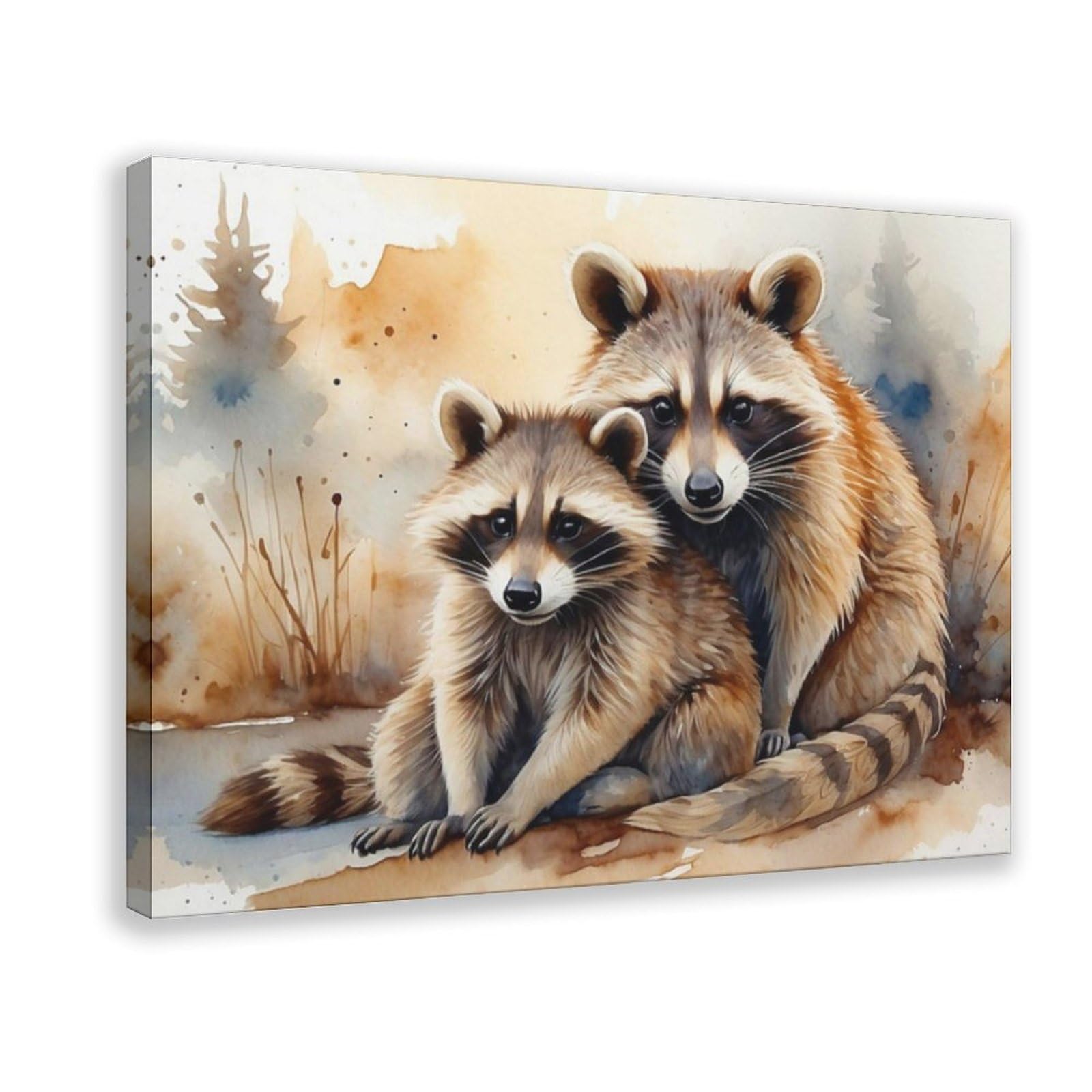 Bareronor Raccoon Canvas Poster for Home Decor Gift