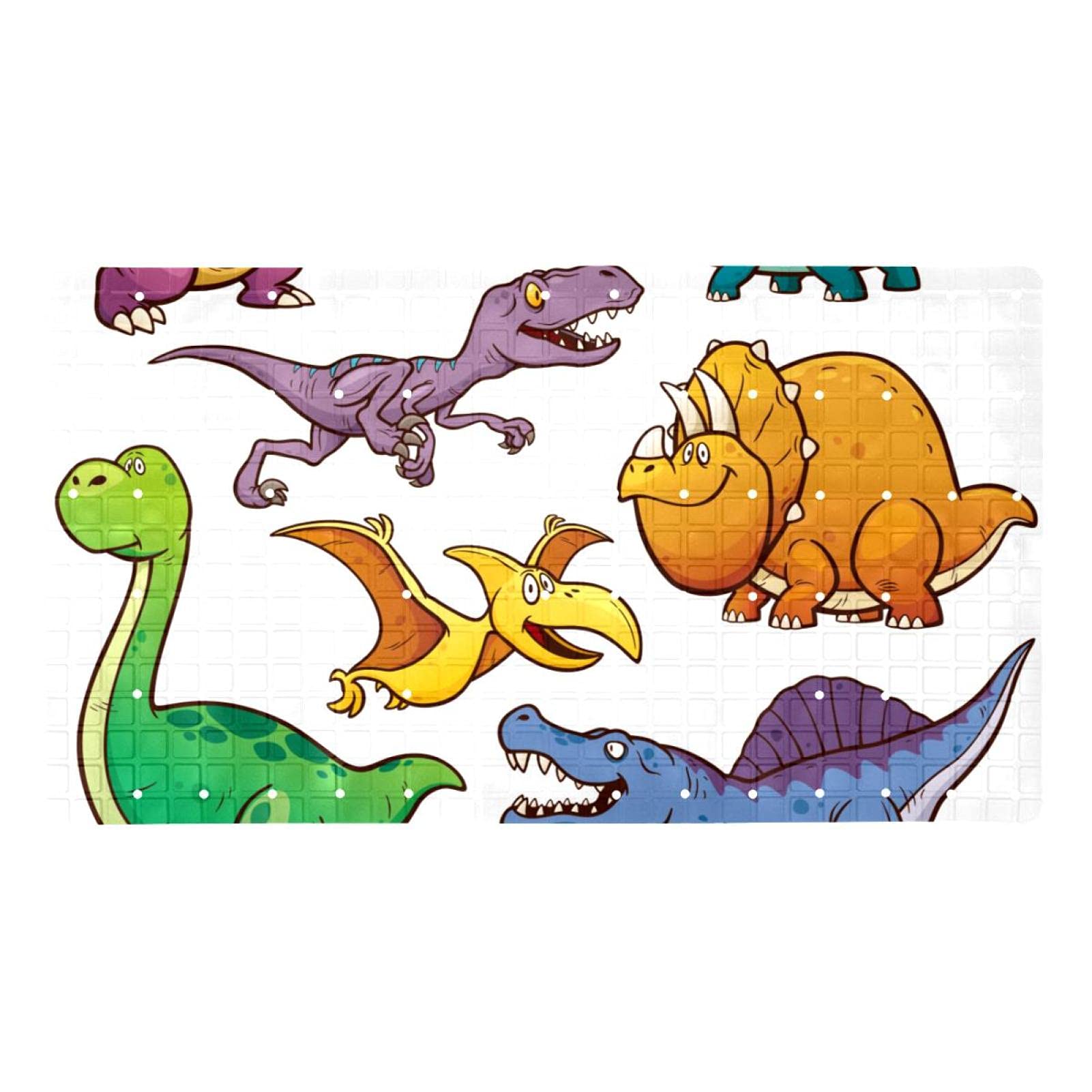 Tapis de bain dinosaures pour une douche amusante et sans glissade dans la baignoire familiale