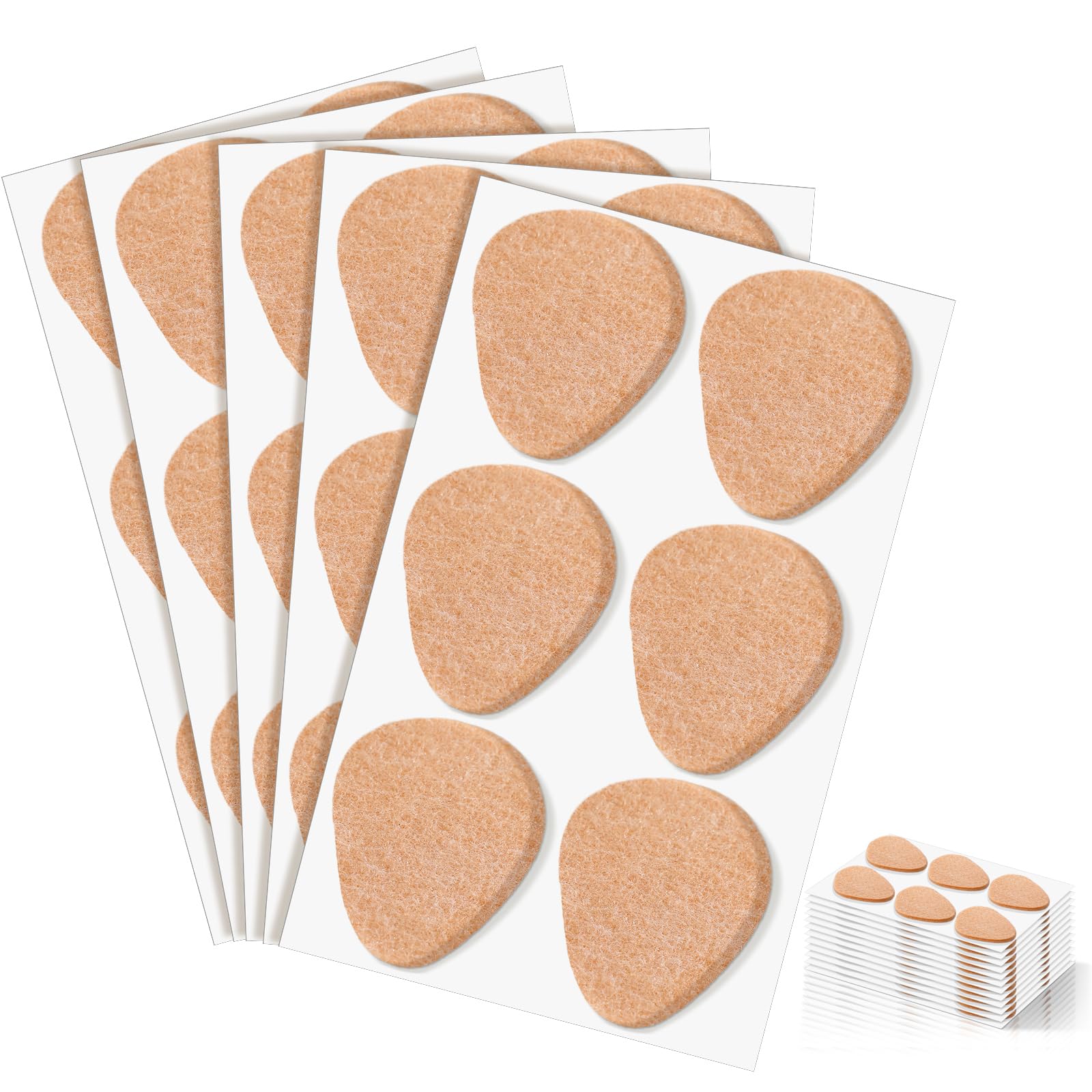 Cutecrop 72 Pack Metatarsal Foot Pads 0.25 Inch Thick Ball of Foot Cushions Adhesive Metatarsal Soft Felt Pads for Women and Men Forefoot Support Pain