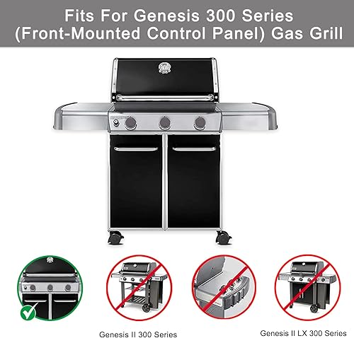 Miniatura 4 de Plowo 7620 7622 Barras aromatizadoras de acero de porcelana y piezas de repuesto para parrilla deflector de calor para Weber Genesis 300 Series E310