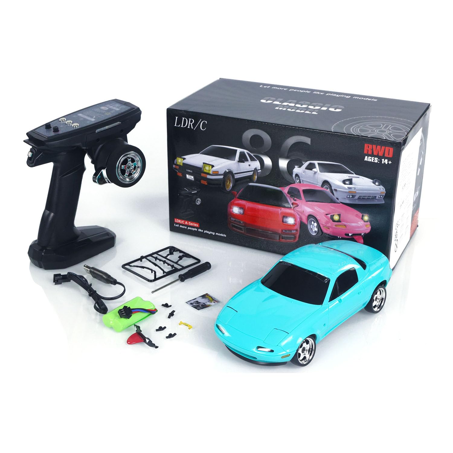 TOUCAN RC HOBBY LDRC LD1804 1:18 2.4G 4 X2 Telecomando Auto Spazzolato Motore ESC Servo Light System RC veicolo da corsa assemblato giocattolo RTR Hobby Modello