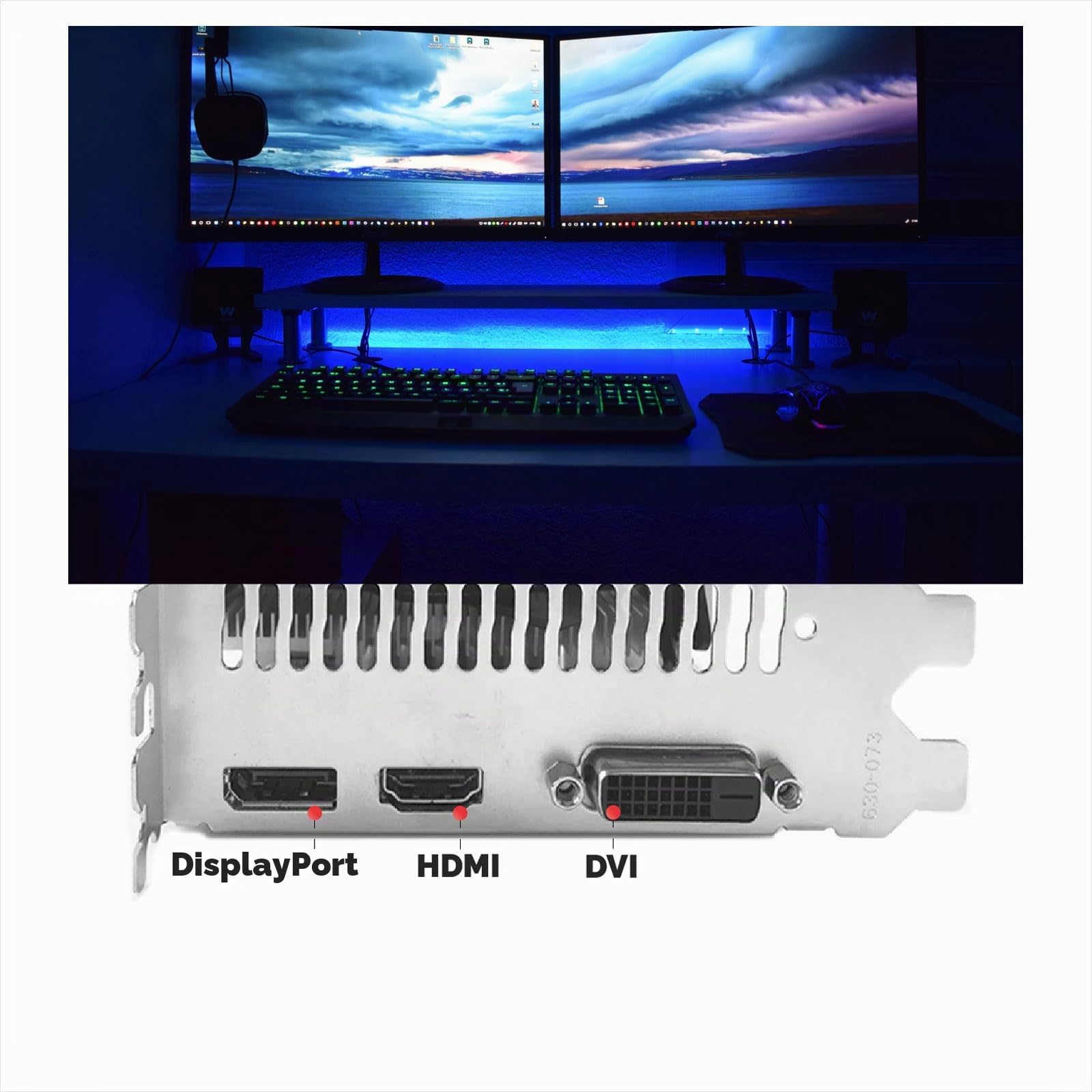 Nuwo Scheda Video GTX 1050 Ti GTX1050Ti 4 GB GDDR5 128 bit 1291MHz, Scheda Grafica GPU per PC Gaming, DVI, HDMI, DisplayPort, PCI Express 3.0 x16, Supporta DirectX 12, Bulk