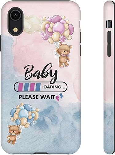 Cute Baby Loading Phone Case for iPhone Models and Variants - Sweet Maternity Phone Cover for Pregnancy Reveal or Baby Shower Matte
