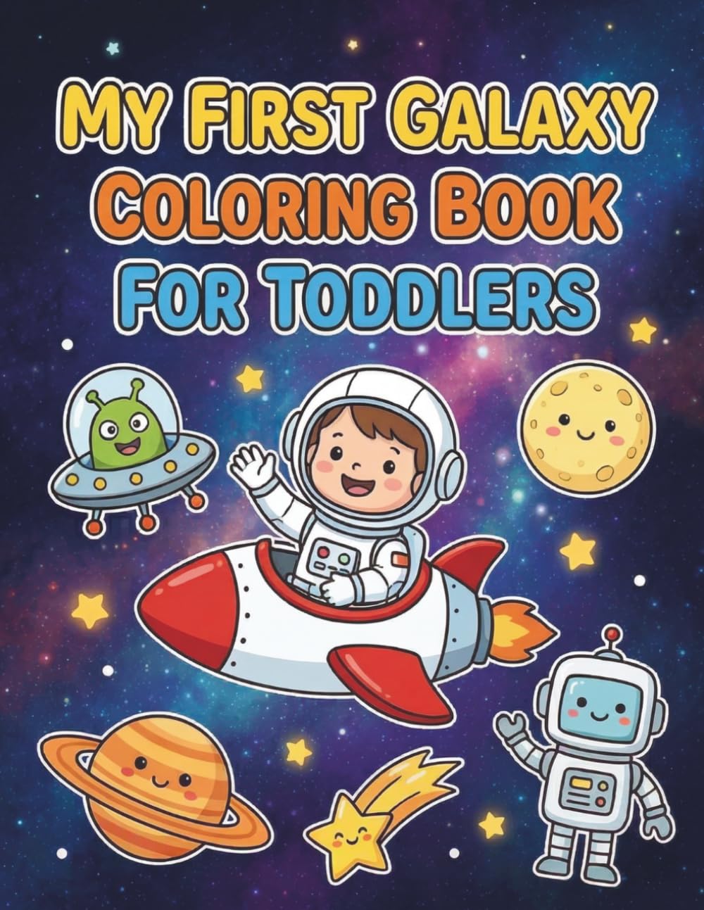 My First Galaxy Coloring Book for Toddlers: Big bold space adventures to spark your little astronaut's imagination and early creativity.