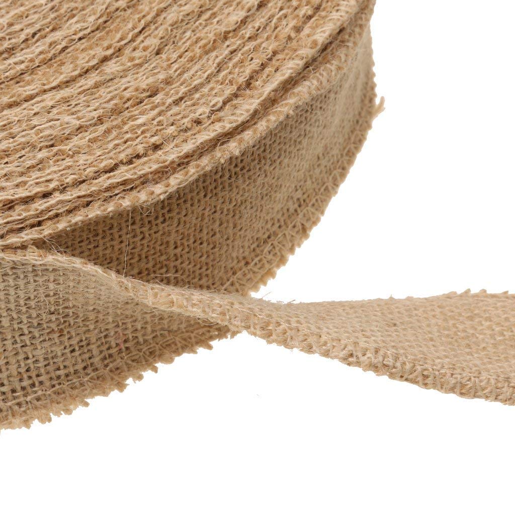 50 m Schleifenband aus Jute, für Weihnachten, Hochzeit, Handwerk, Party, Dekoration, Weihnachten, Basteln, 6cm