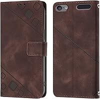 Vista 10 de Funda para iPod Touch 5, iPod Touch 7 Wallet Funda para teléfono con [tarjetero de crédito] Textura de sangría PU Flip Funda de cuero para iPod