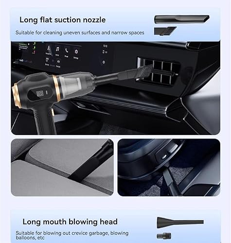 Miniatura 5 de Aspiradora portátil para automóvil, limpiador inalámbrico de alta succión, accesorios para automóviles, removedor de pelo de mascotas y polvo