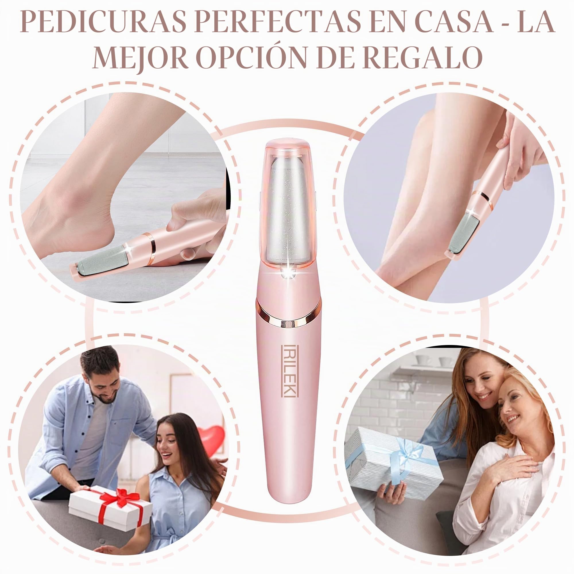 Eliminador de Callos Eléctrico para Pies, Herramientas de Pedicura Electrónicas Recargables para Archivadores de Pies, Cuidado Profesional de los Pies Pedi para Piel Seca/Muerta