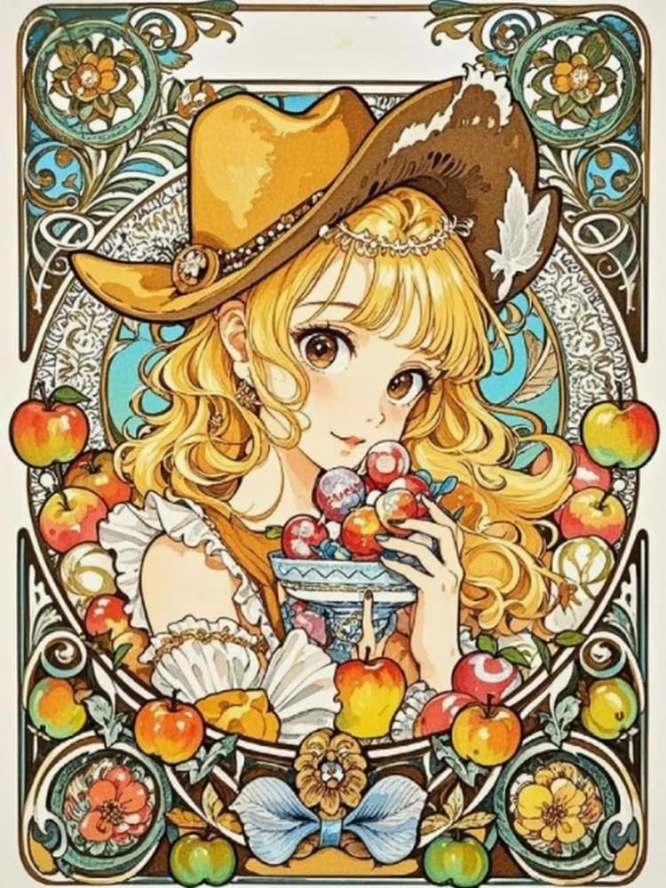 WELIWE Stamped Cross Stitch Kits for Adults 11CT Cross-Stitch Kit for Home Wall Decor DIY Embroidery Kit Needlework Crafts Cute Girl 40x50 cm