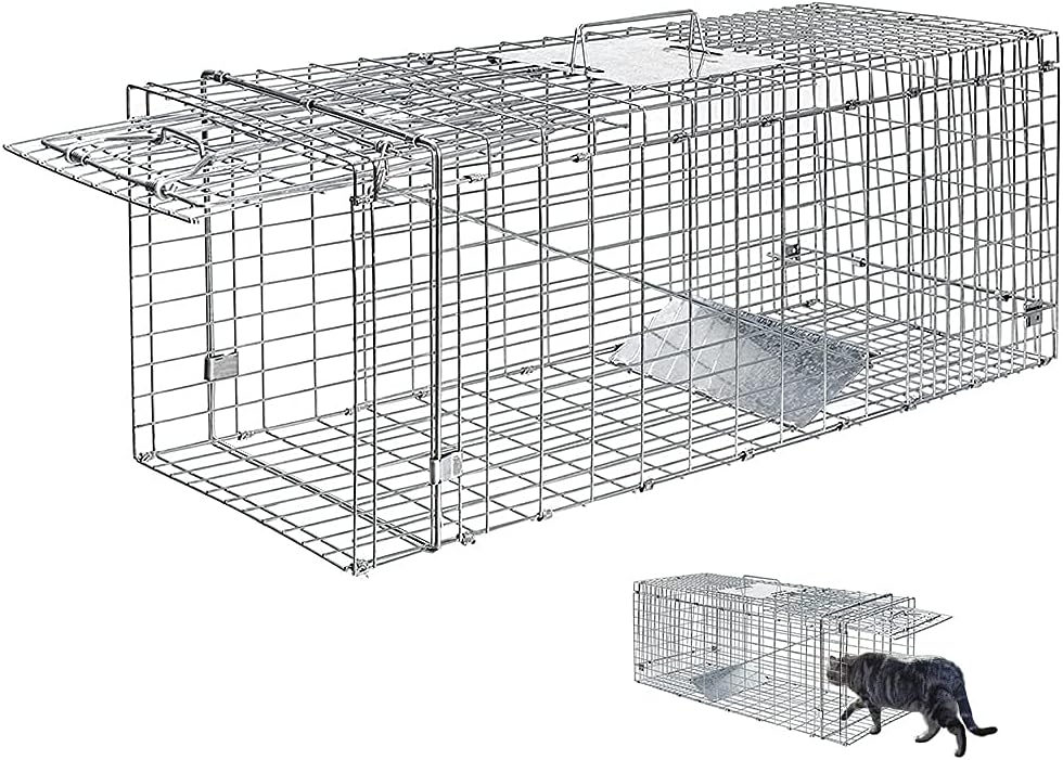 Amazon.co.jp: Vtuesxn 動物用 捕獲器 踏み板式 捕獲器 猫の保護器