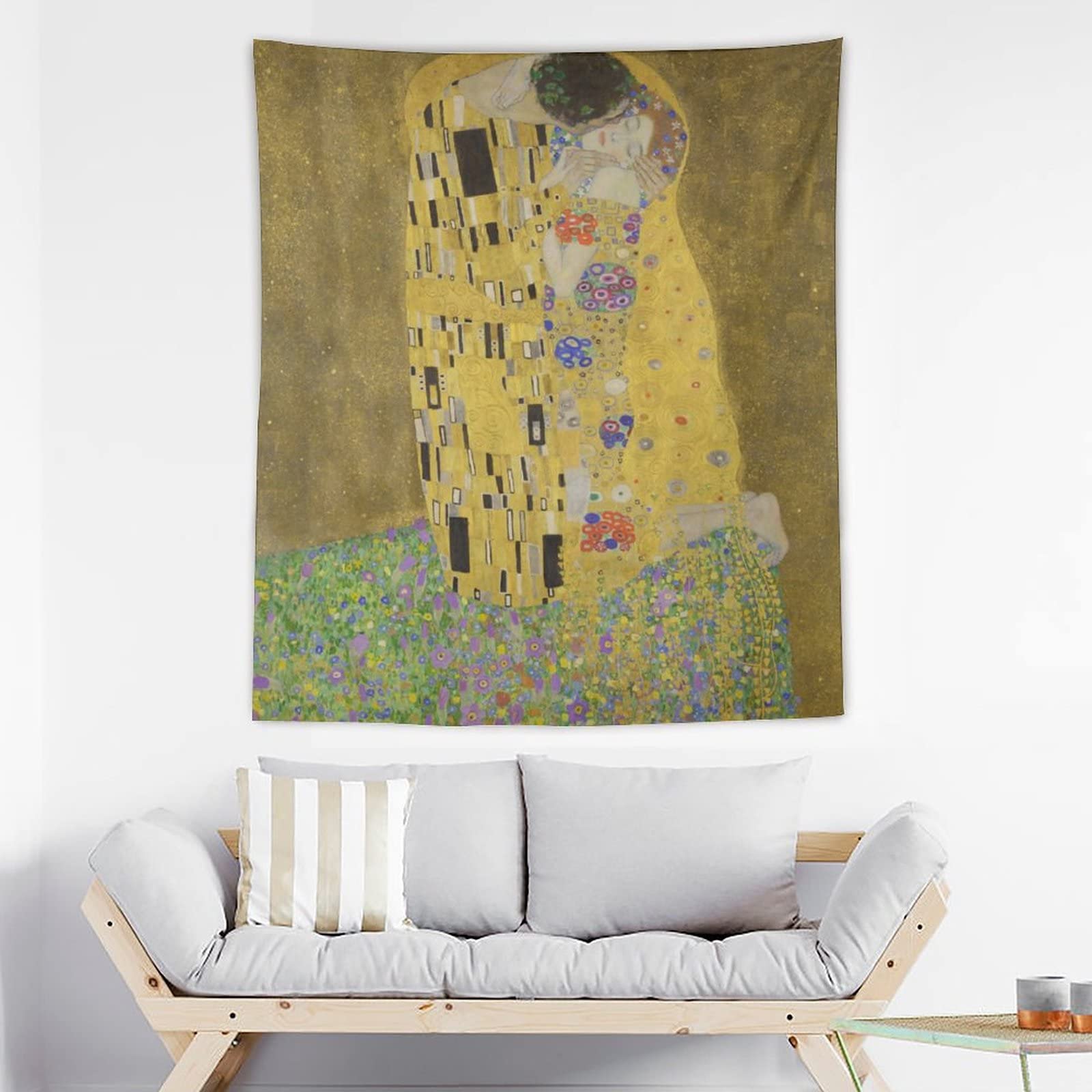 クリムト 接吻 タペストリー 大判 キス接吻グスタフ・クリムトの