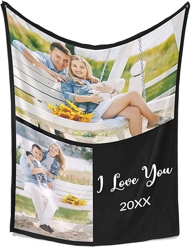 Miniatura 4 de Mantas personalizadas con fotos, mantas de fotos personalizadas con mis propias fotos, mantas personalizadas con imágenes, regalos de cumpleaños
