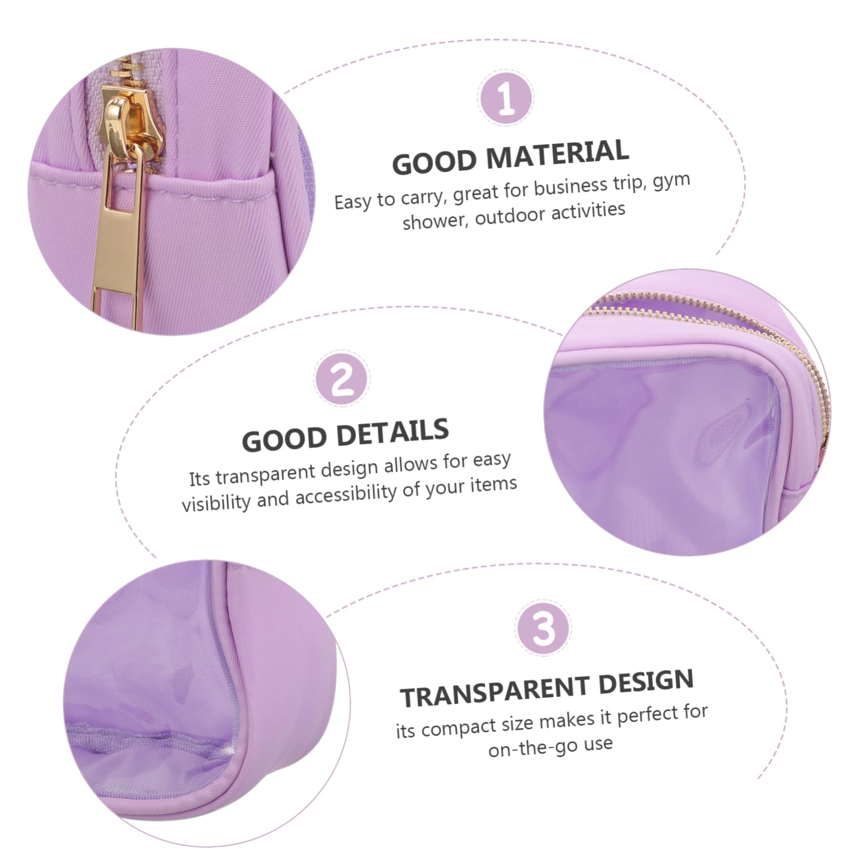 5piezas Bolsa De Maquillaje Transparente para Neceser De Cosméticos para Mujeres Organizador De Artículos De
