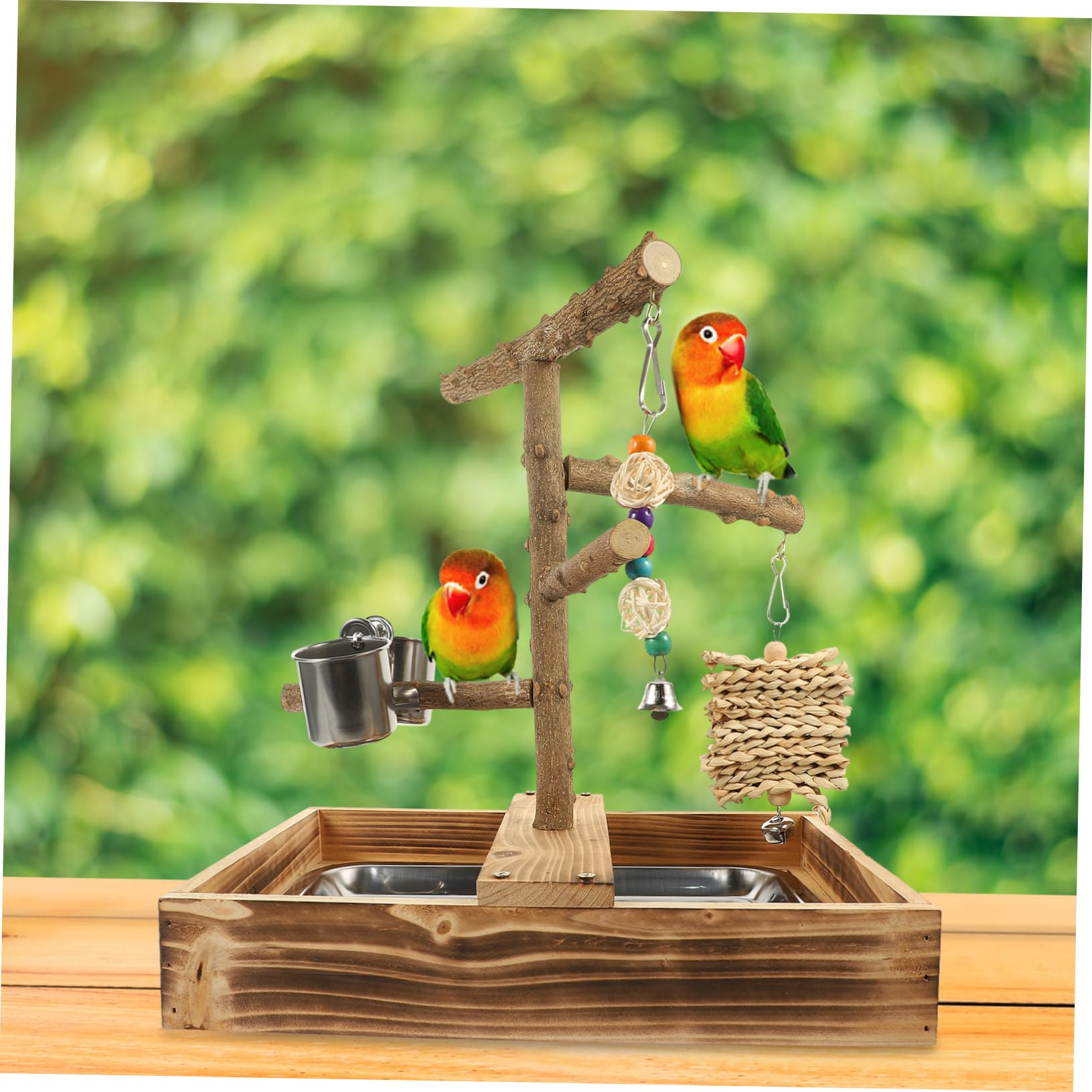 BESPORTBLE Puesto De Entrenamiento De Madera para Pájaros Accesorio Resistente Al Desgaste para Cacatúas Juguete De Escritorio para Loros para Jaulas De Periquitos
