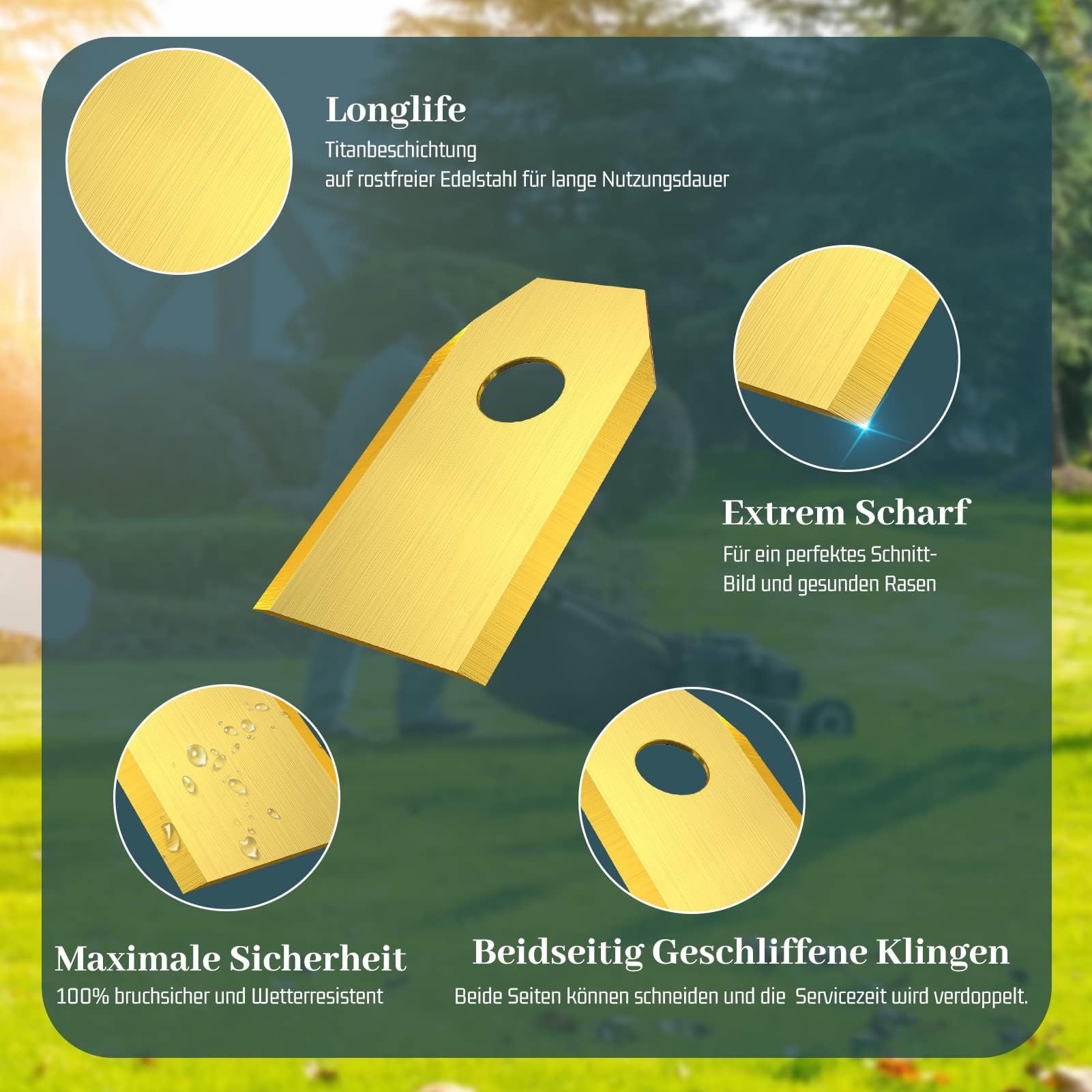 Lame De Couteau En Titane 30 Pièces Pour Husqvarna Automower Gardena Meec Silver 96902113