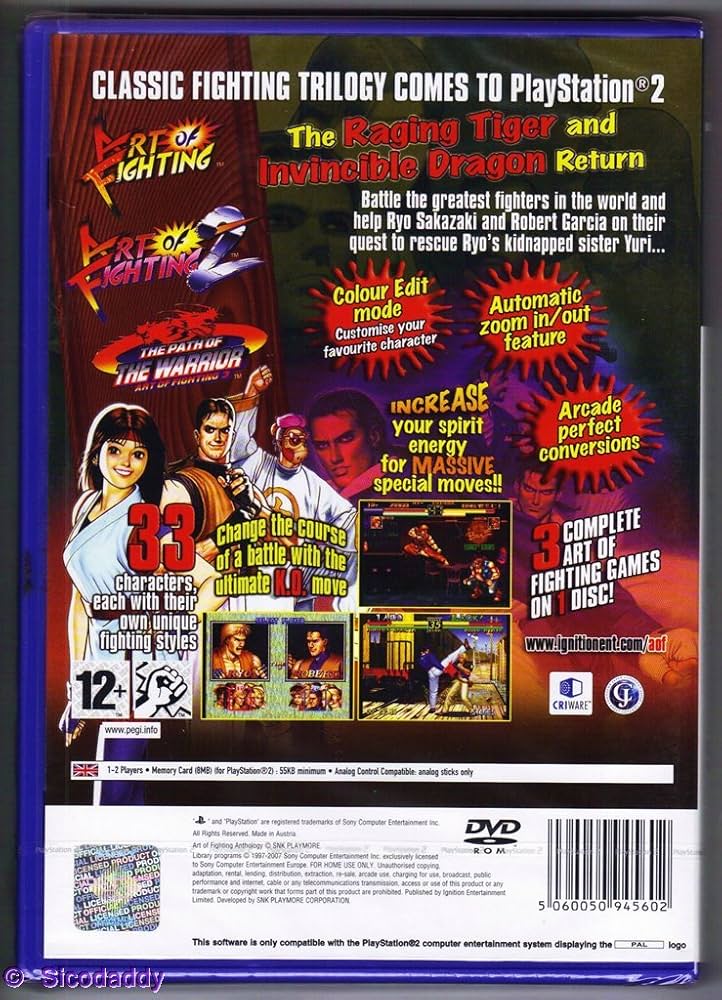 PlayStation2 - PS2★ART OF FIGHTING ANTHOLOGY 海外版 北米版 Amazon | Art of Fighting Anthology / Game | プレイステーション2
