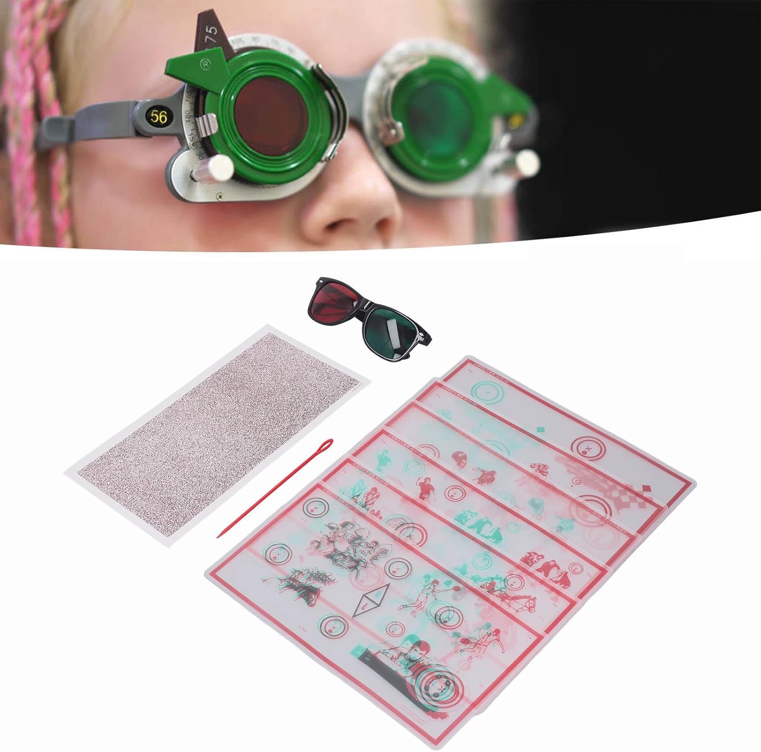 Red Green Fixed Vectograms, Convergence Insufficiency Eye