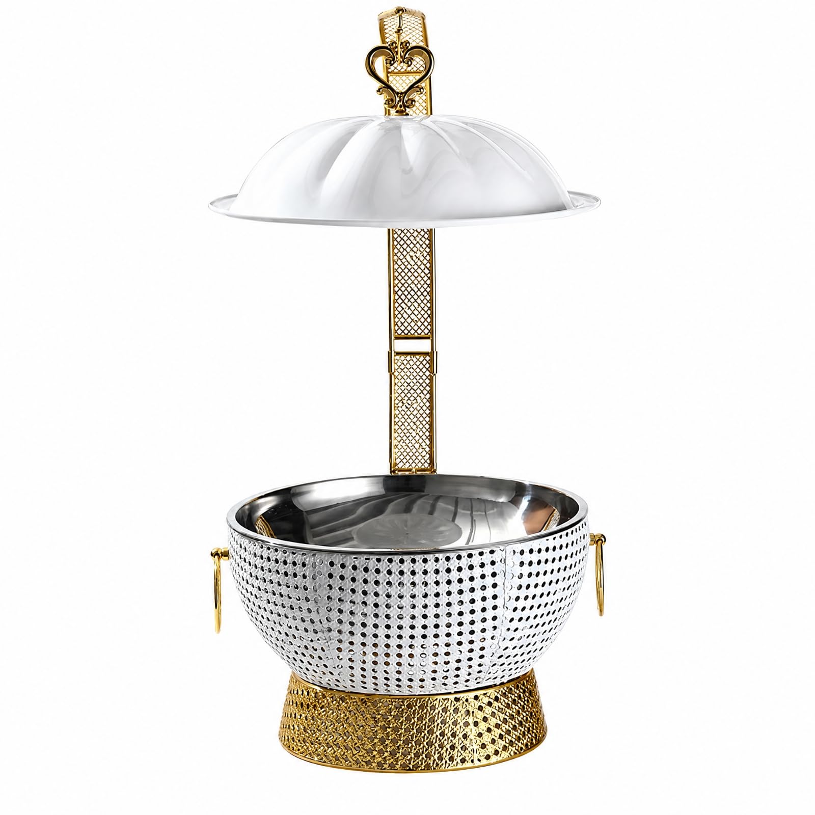 Chafing Dish Acero Inoxidable Erguido Plato Calentador con Base Resisn a la Corrosión Bufera para es, Reuniones Familiares,