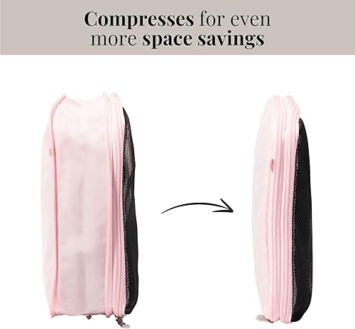 Miniatura 2 de Baggallini Juego de 3 cubos de compresión - Cubos de compresión ligeros para viajes, BOLSA ROSA, Talla única