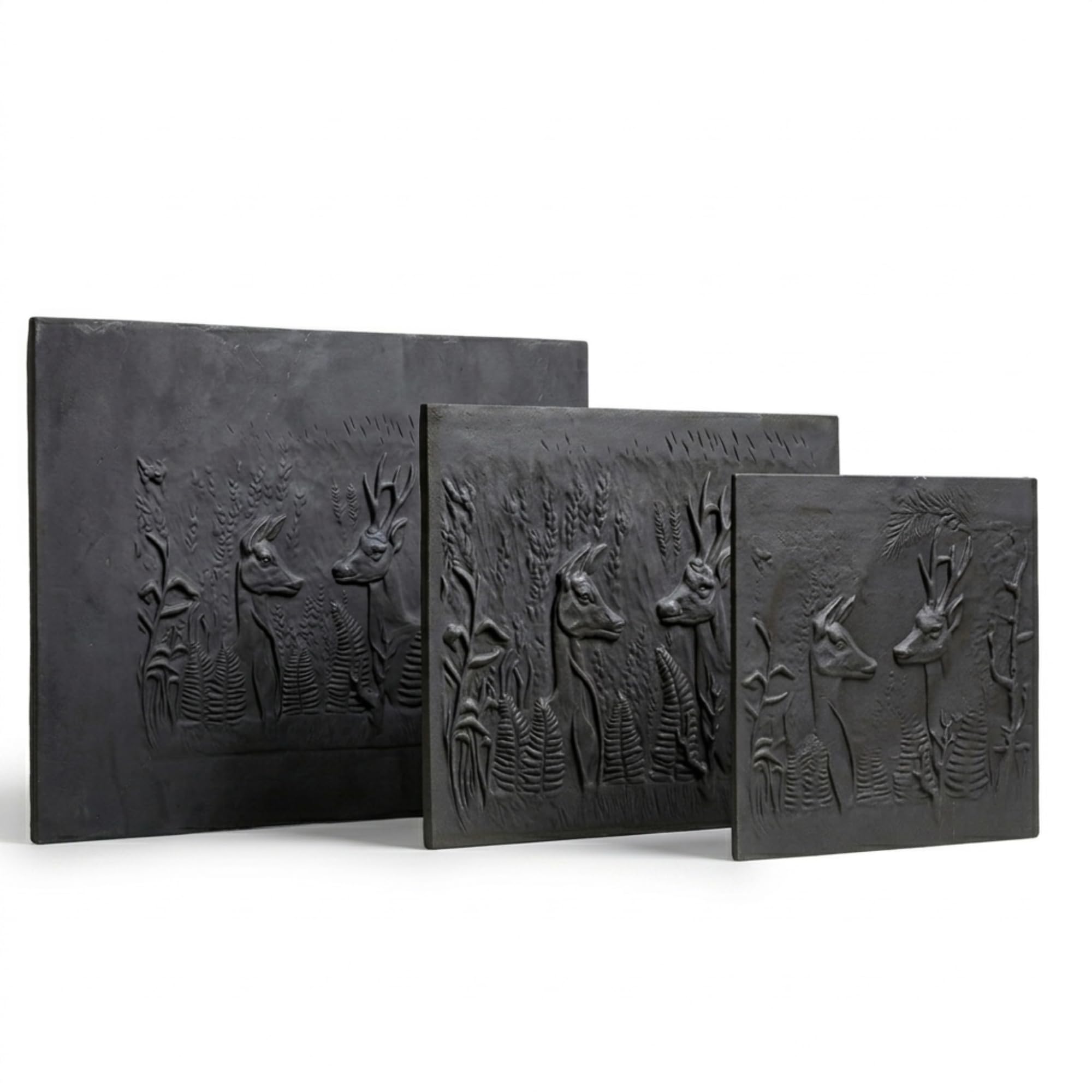 Plaque décorée faîtres en Fonte pour cheminée 60 x 60 cm Èp. 1 cm