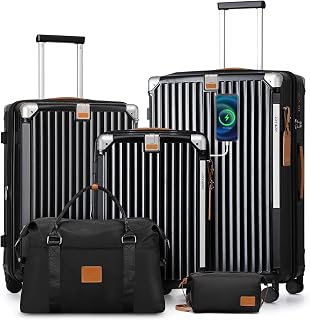 Joyway 5-Piece Luggage Set with Cup Holder
