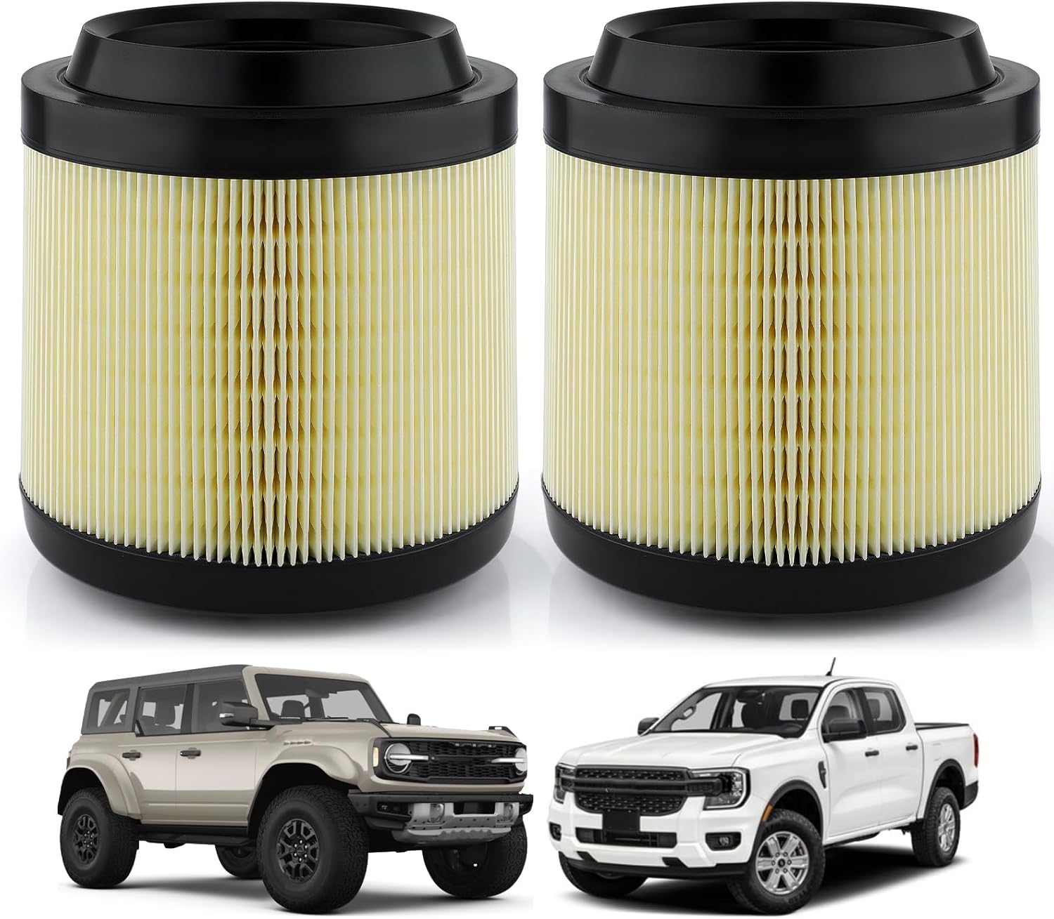 PA99846 AF6022 Engine Air Filter Fit for Ford Bronco Only 2.3L 2021-2025 for Bronco Only 2.7L 2021-2025 for Ranger Only 2.3L 4WD 2024-2026 Replace MB3Z9601A FA2022