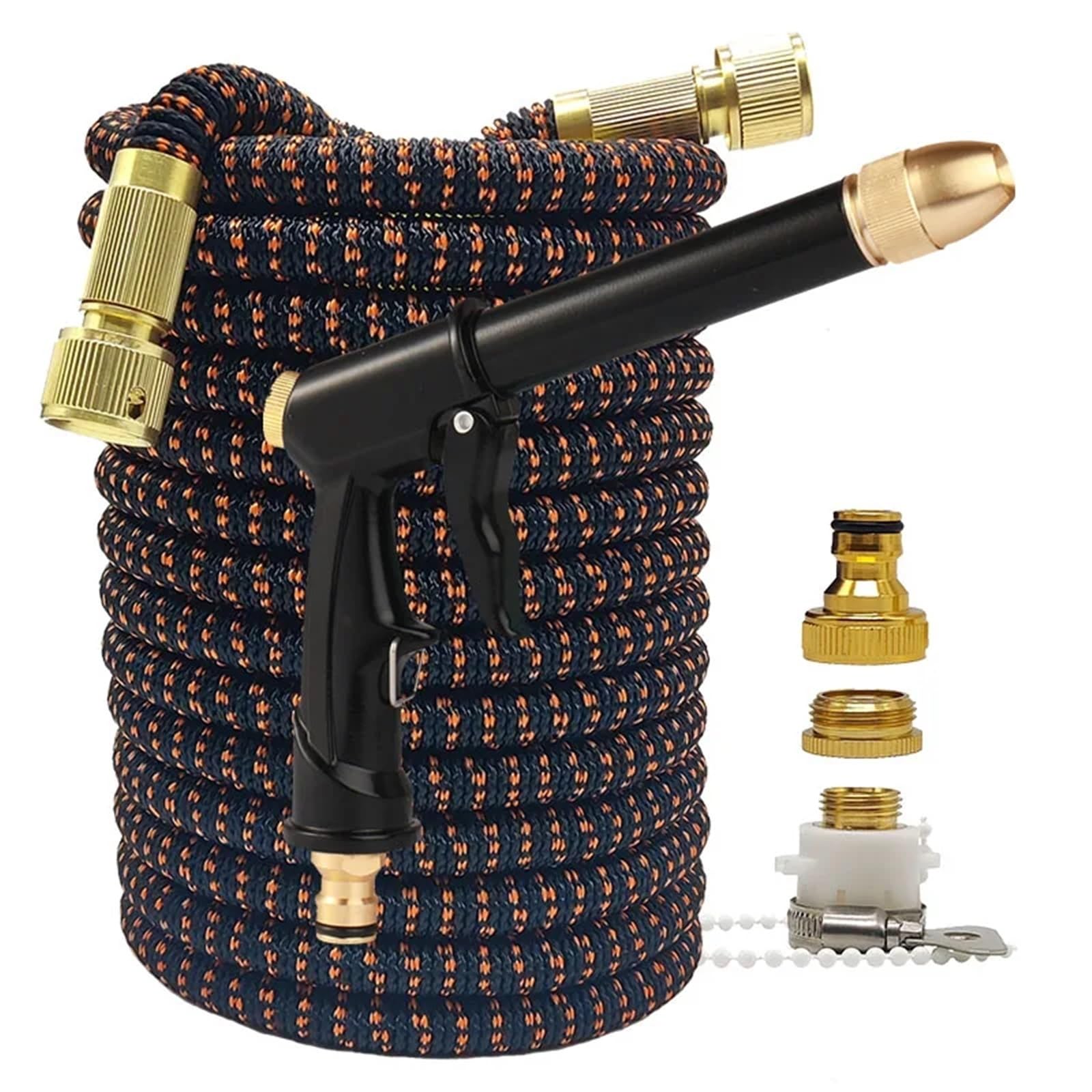 Manguera de Jardín Manguera de jardín extensible for coche de lavado a alta presión, boquilla de tubería de riego Flexible de 2,5-30 metros for riego de granja y casa al aire libre(Color:Hose with Noz
