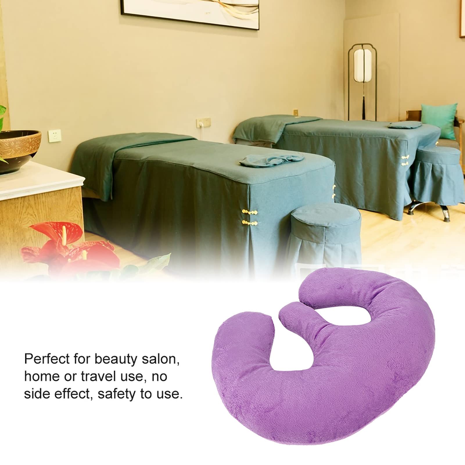 Brrnoo Cuscino per Il Seno, Cuscino per Il Supporto del Seno per Salone di Bellezza Massaggio Spa Cuscino per Il Petto Cuscino per la Prevenzione delle Rughe e Supporto per Il Seno(Viola)