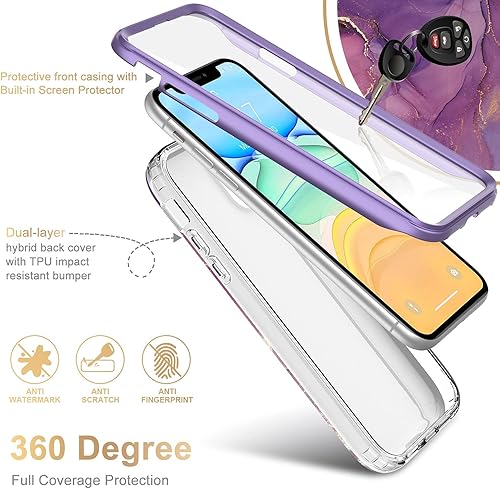 Miniatura 2 de ESDOT - Funda para iPhone 12 Pro Max con protector de pantalla integrado, funda de grado militar con diseño de moda para mujeres y niñas, funda