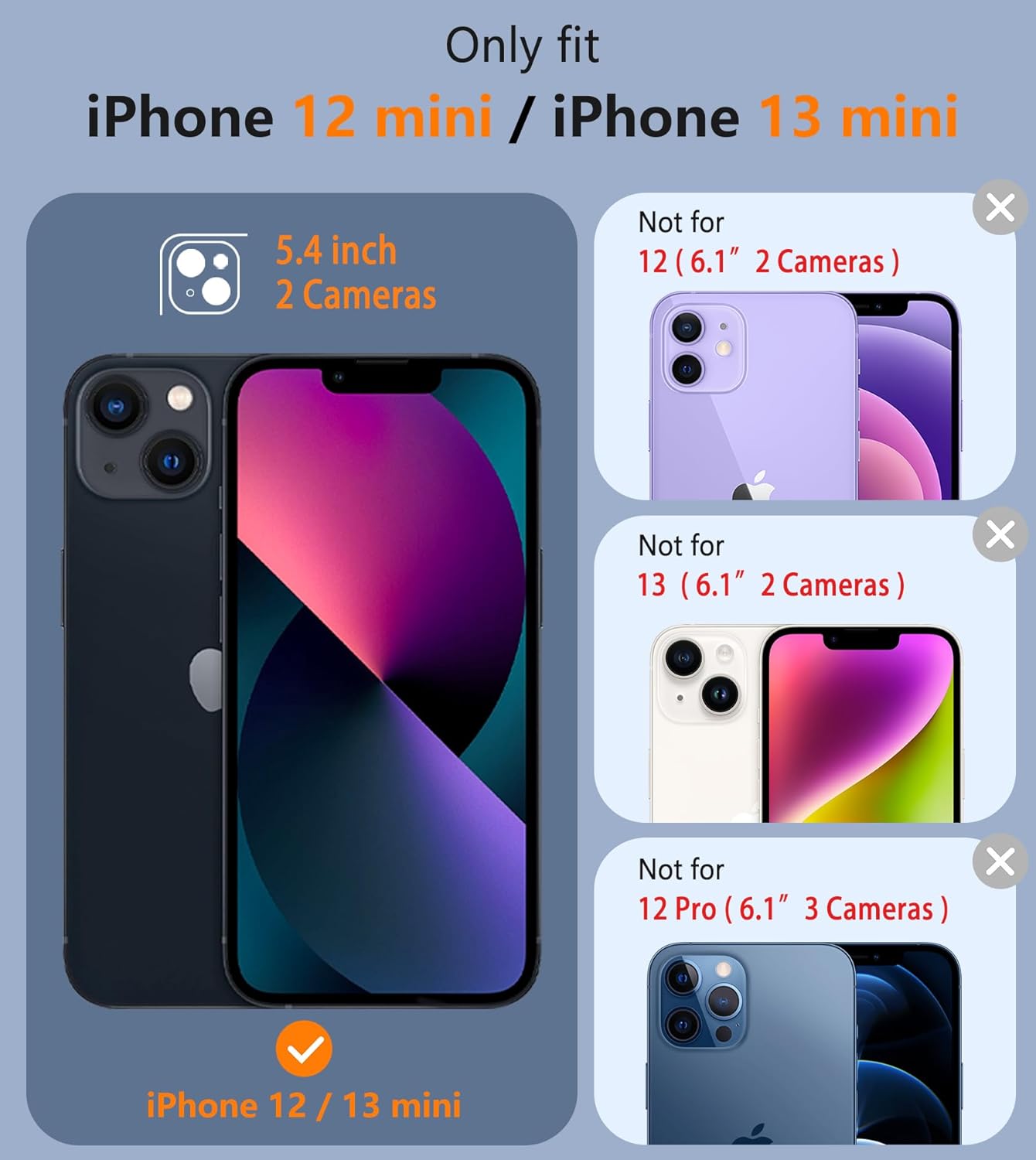 FNTCASE for iPhone 13 Mini Case: iPhone 12 Mini Case Dual Layer Magnetic Phone Cases Compatible with Magsafe Military Grade Drop Bumper Tough Protective Cell Phone Cover (Black) thumbnail