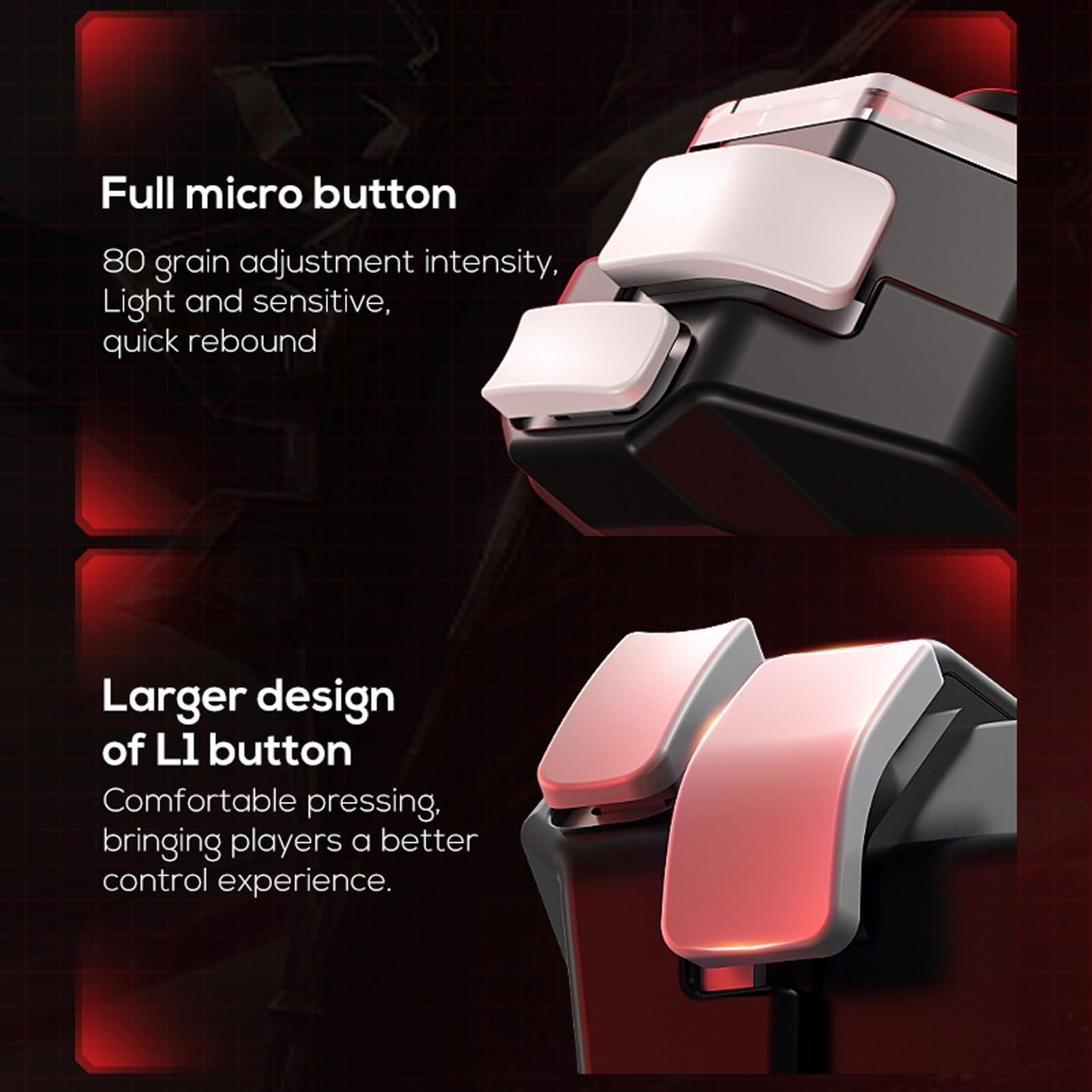 Plyisty Controller di Gioco Mobile Bluetooth, Trigger di Gioco Mobile, Supporto per Joystick di Gioco per Cellulare Registrazione Macro, Sospensione Automatica, Interruttore con un ...