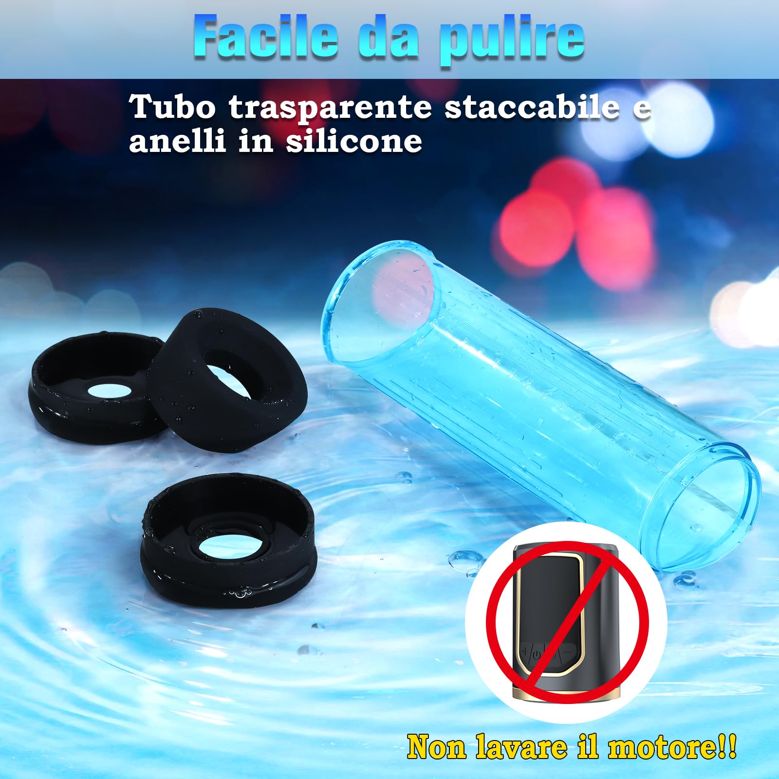 Ingrandimento Elettrica Pompa per Pene - Sex Toys Uomo con 8+8 Modalità di Aspirazione Masturbtore per Uomini Vacuum Device