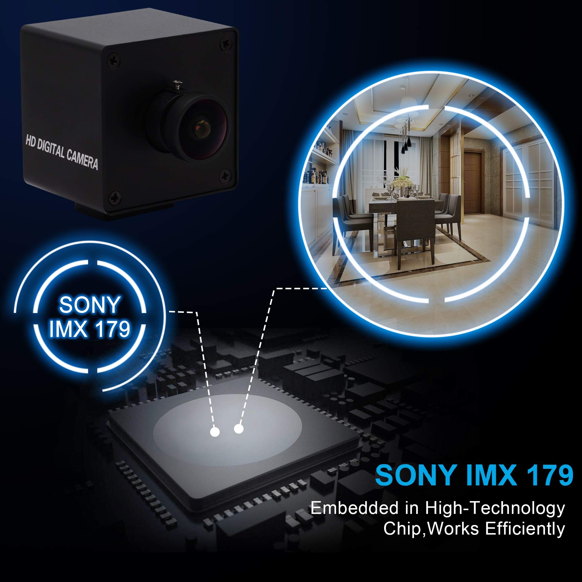 8mp USB Camera for Computer Wide Angle PC Camera 180degree Fisheye
