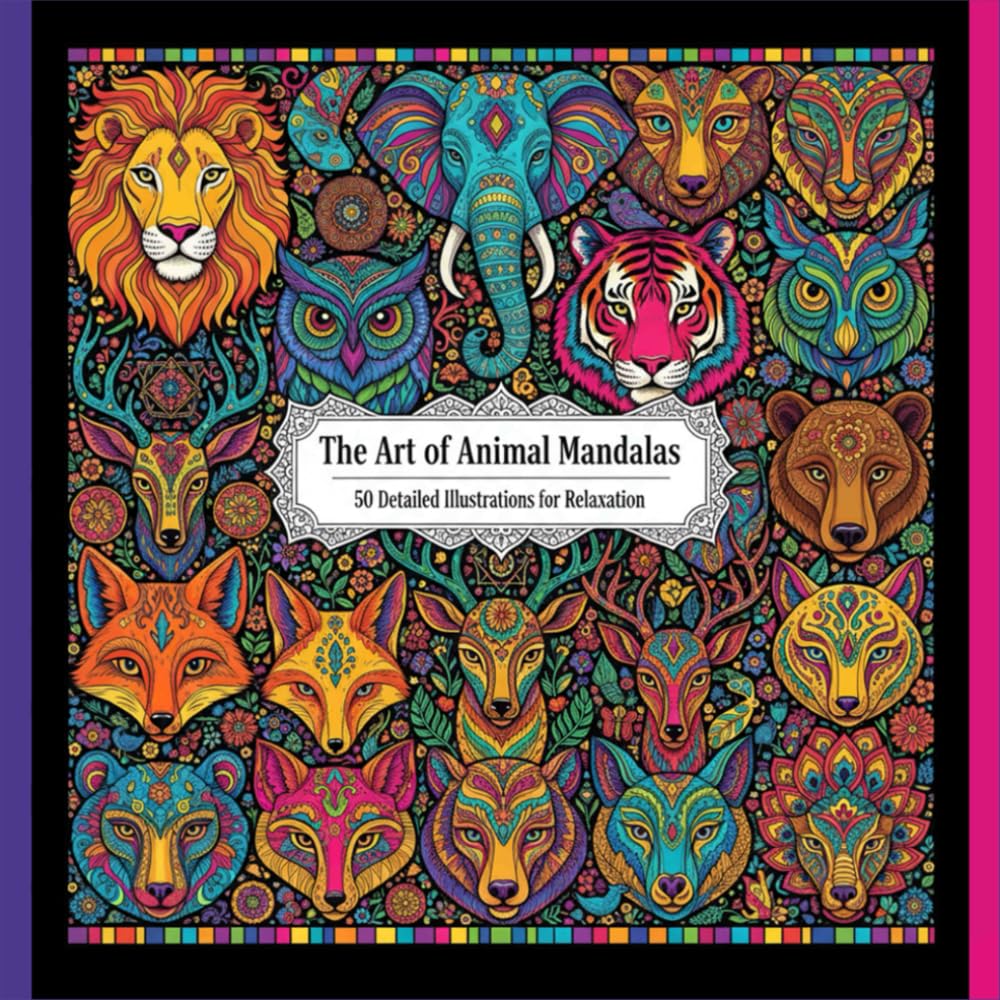 The Art of Animal Mandalas: 50 detailed illustrations for relaxation