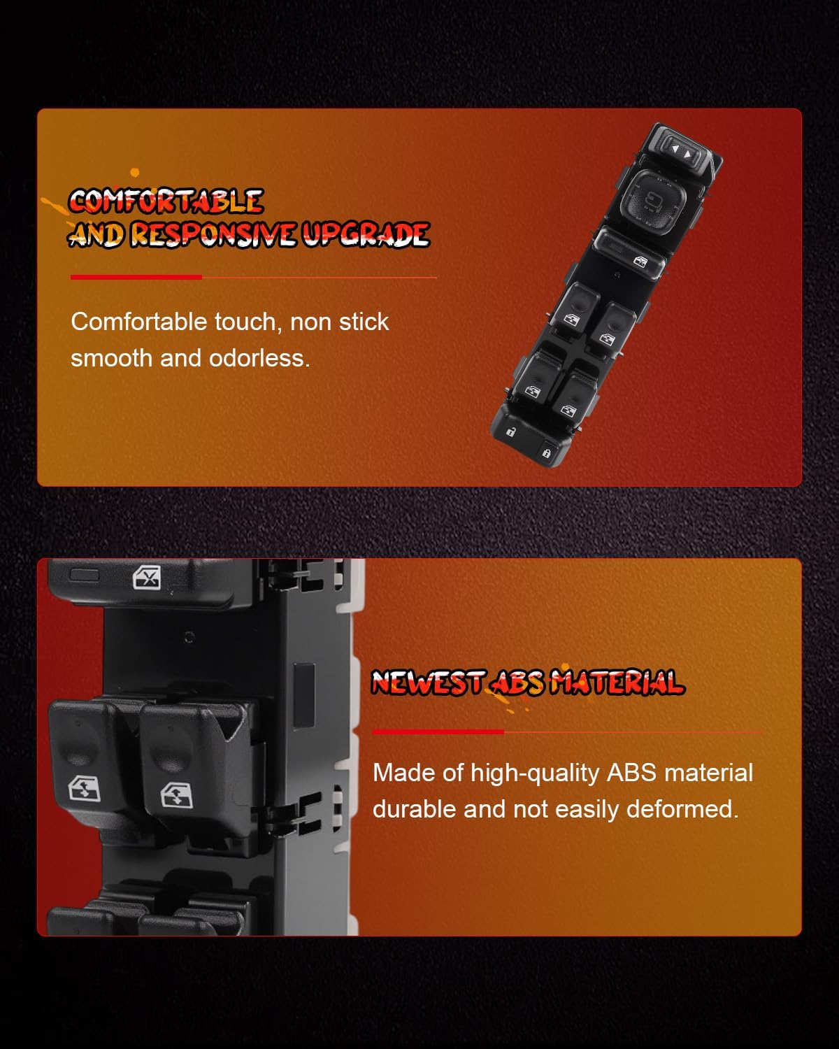 CCIYU 15181223 Power Window Switch Fit 2003-2007 for Chevrolet Avalanche Suburban Tahoe Silverado for GMC Sierra Yukon for Cadillac Escalade Front Left Driver Window Control Switch 15883320 920-020