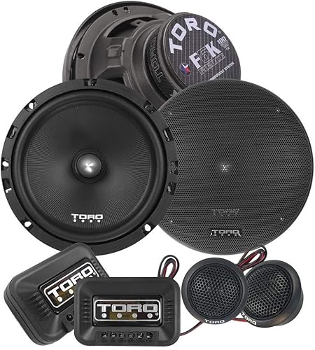 Miniatura 10 de TORO TECH  F6, 6.5 Inch 3-Way Coaxial Car Speaker Set - 120 Watt MAX  60 Watts RMS, Ferro Fluid Tweeters, 4 Ohm, 1 KSV Voice Coils. Two Speaker Set