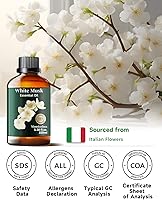 Vista 6 de Aceite esencial de almizcle blanco, aceite puro de almizcle blanco para aromaterapia, aceite de fragancia de almizcle blanco para difusor, cuidado