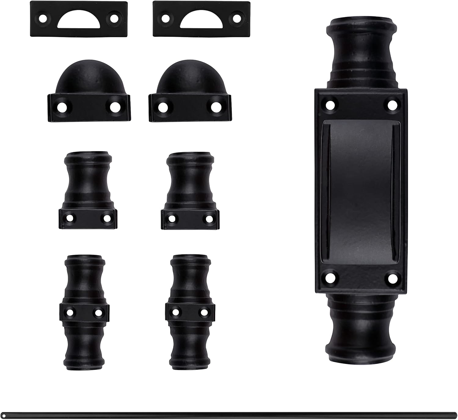 A29 Hardware 9 Feet Iron Cremone Bolt for Doors, Black Powder Coat Finish