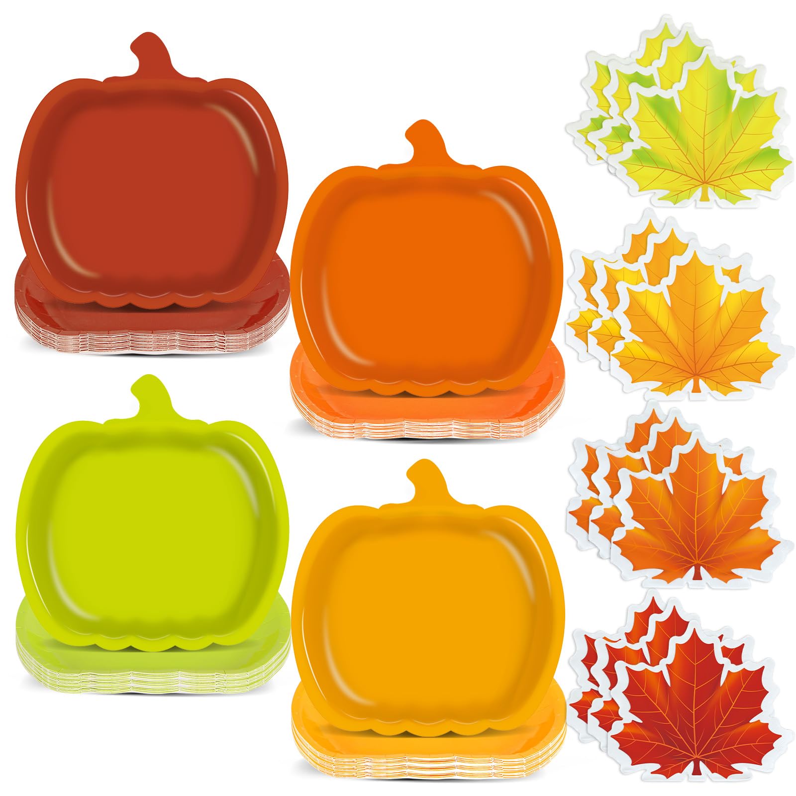 Assiettes de table d'automne jetables pour éviter la vaisselle en fête