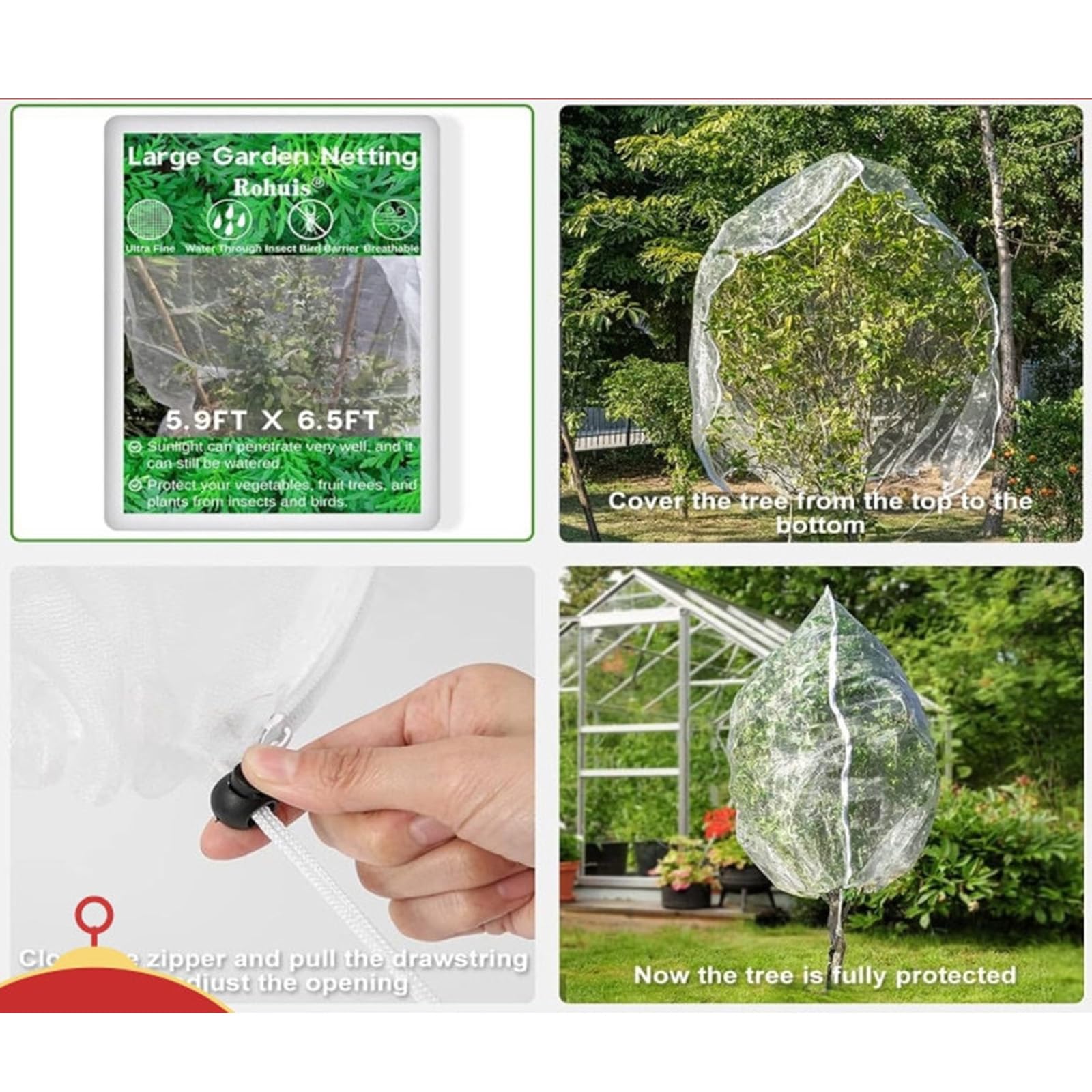 Lot de 10 filets agricoles polyvalents pour protéger les légumes et les cultures, barrière extérieure résistante aux UV pour l'agriculture et le jardinage
