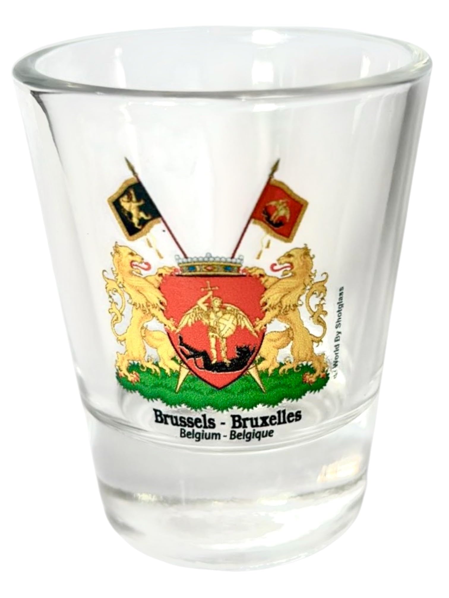 Brussels Belgium Coat Of Arms Shot Glass