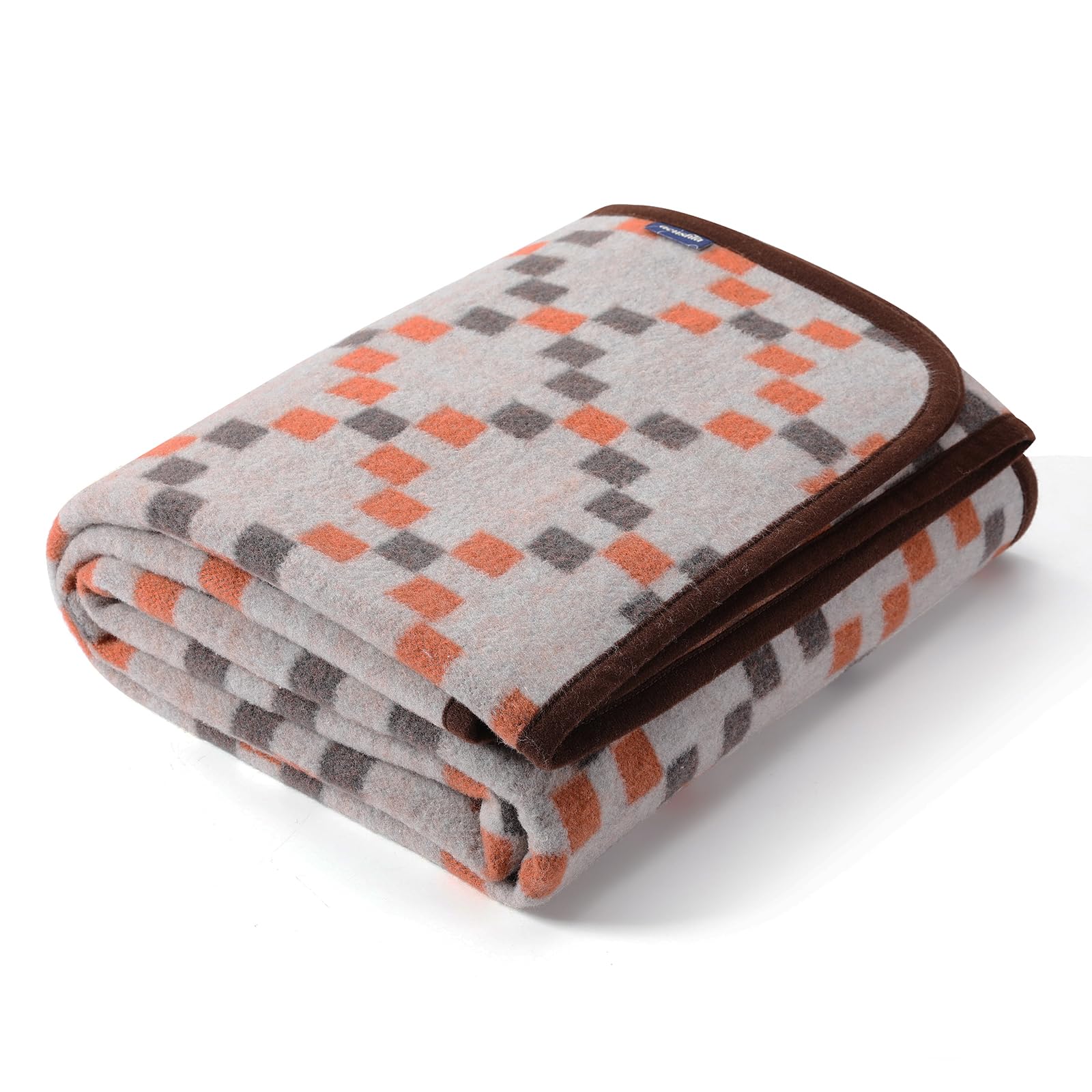 ACUSHLA Manta de lana merina, suave, grande, cálida, lavable, para cama, sofá, coche, picnic, viaje, para todas las estaciones, (160 x 200 cm, gris a cuadros)