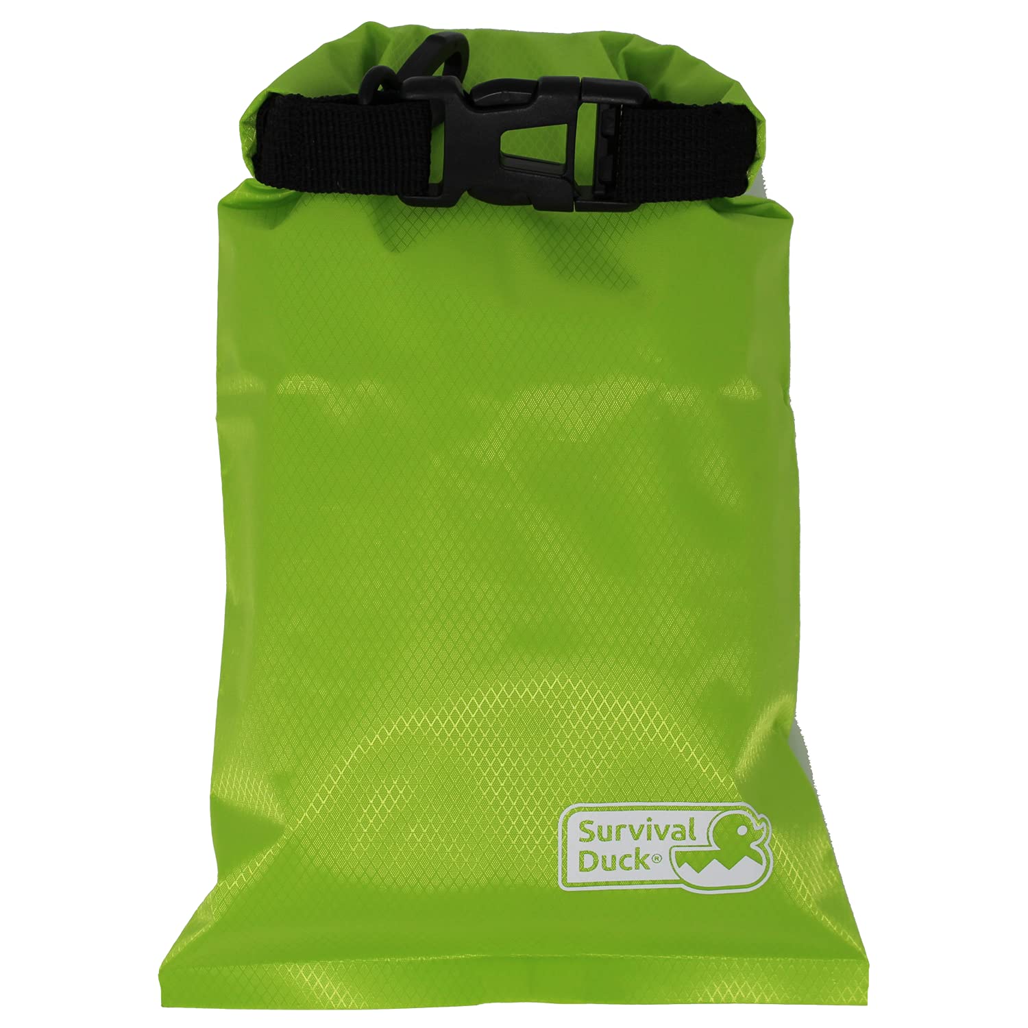Survival Duck1L Lightweight Dry Sack, Small Waterproof Dry Bag 1 Litre, Perfect for Keys, Cash Wallet (Green)
